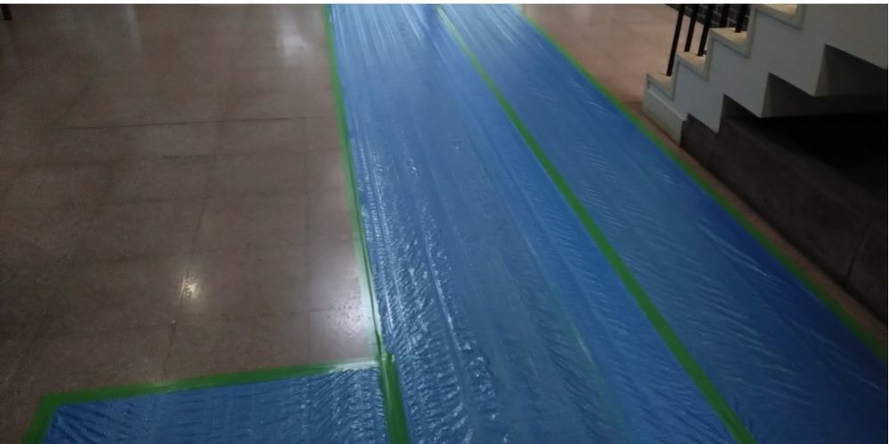 中央区 賃貸マンション 原状回復工事　養生